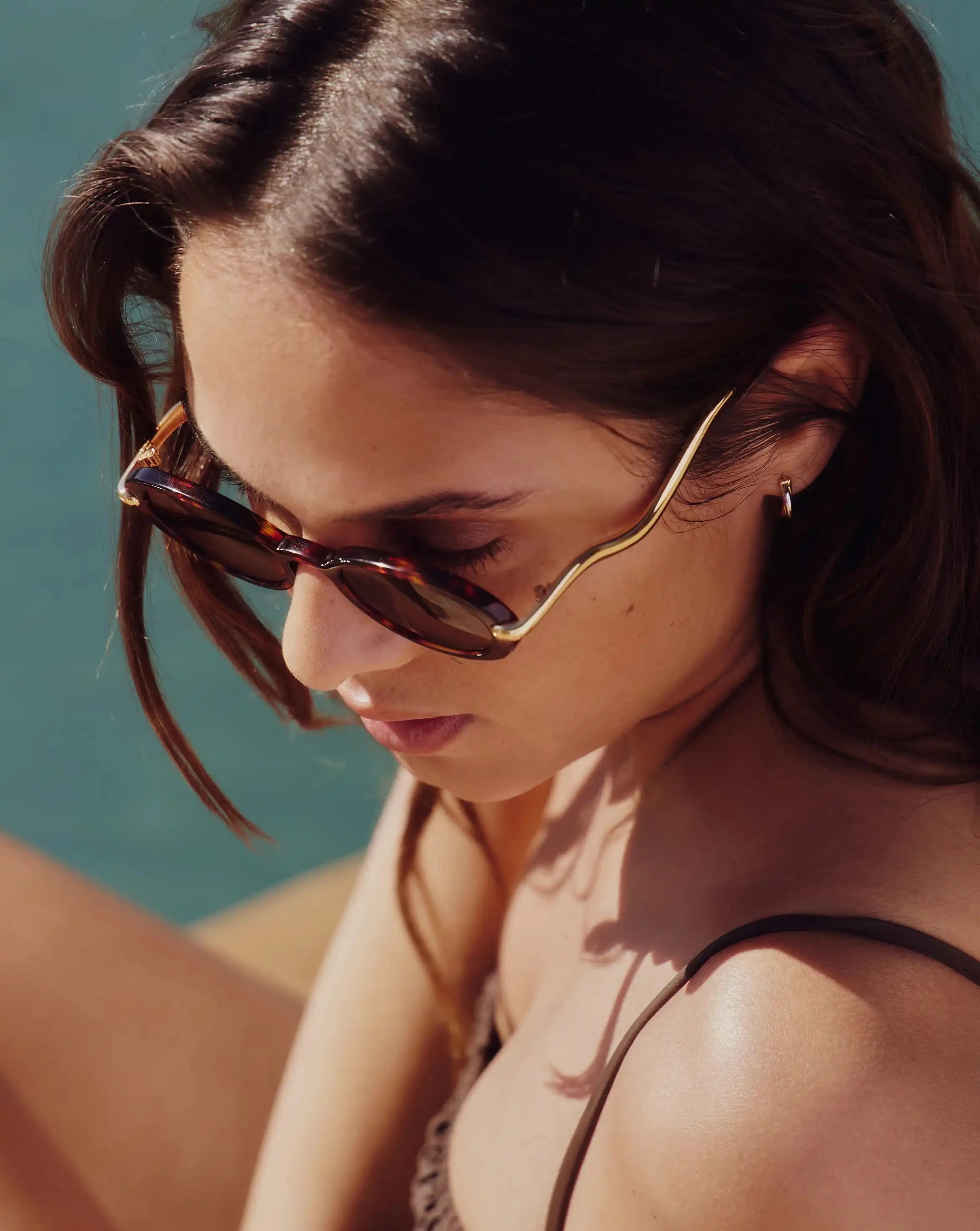 Jimmy Fairly Elvissa Oval Sunglasses | Gold Plated/Brown Tortoise Accessories Missoma 