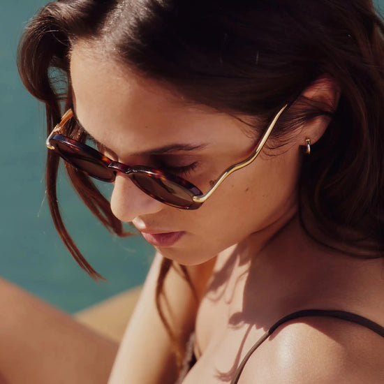 Jimmy Fairly Elvissa Oval Sunglasses | Gold Plated/Brown Tortoise Accessories Missoma 