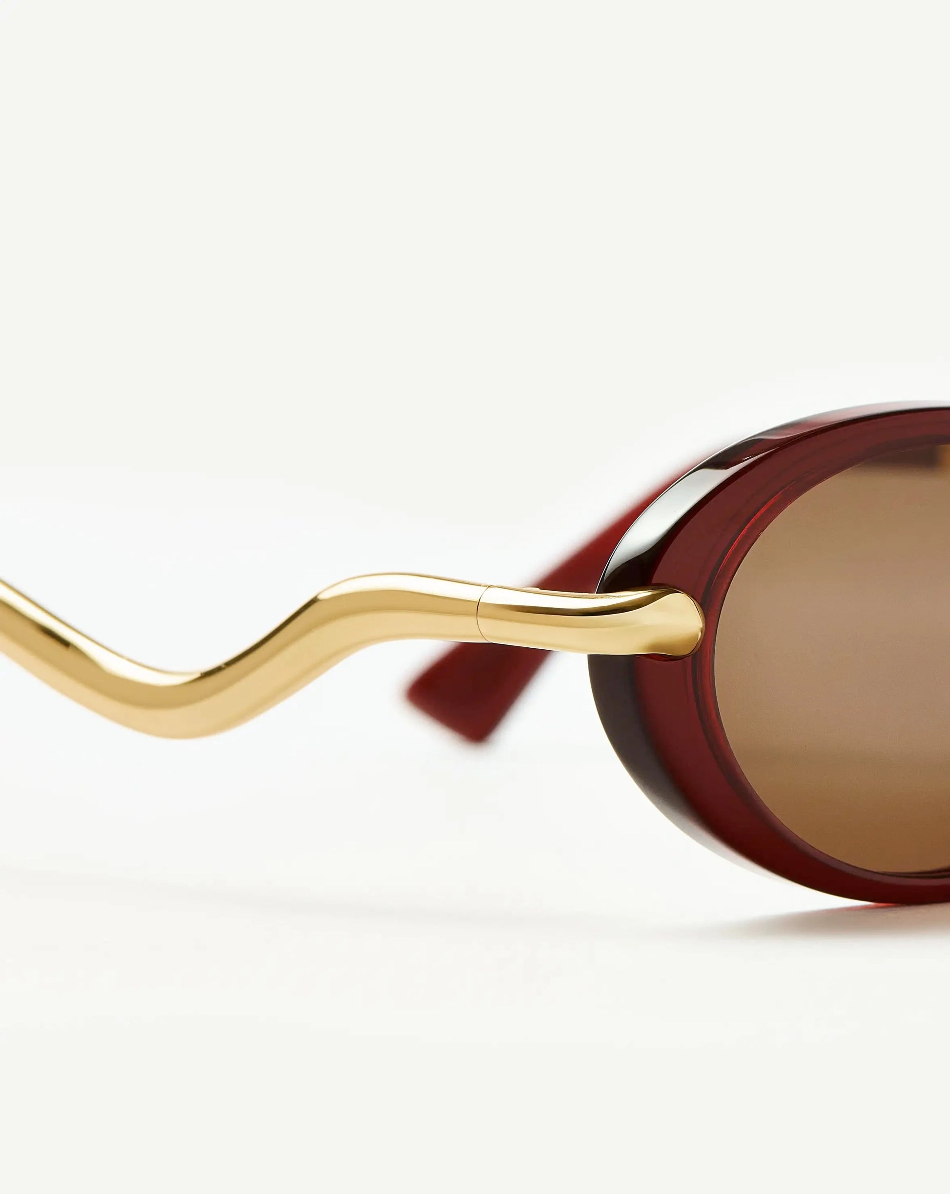 Jimmy Fairly Elvissa Oval Sunglasses | Gold Plated/Cherry Accessories Missoma 
