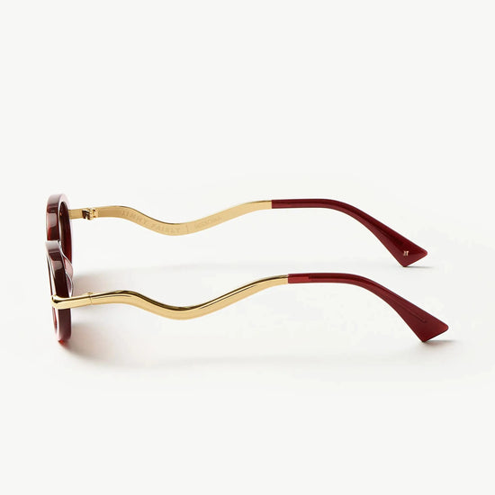Jimmy Fairly Elvissa Oval Sunglasses | Gold Plated/Cherry Accessories Missoma 