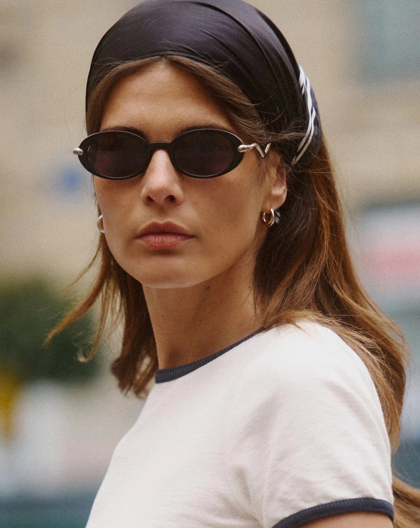 Jimmy Fairly Elvissa Oval Sunglasses | Silver Plated/Black Accessories Missoma 
