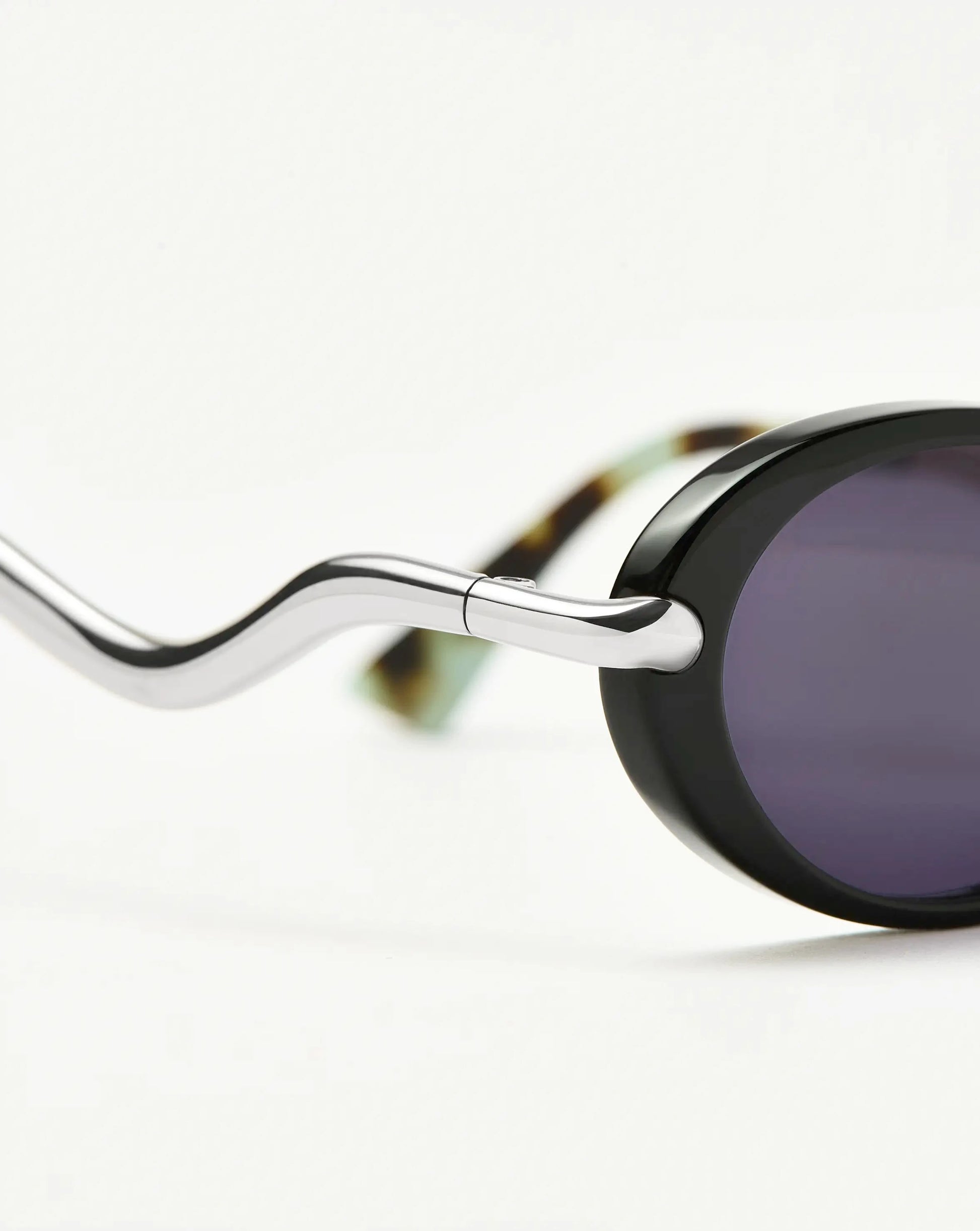 Jimmy Fairly Elvissa Oval Sunglasses | Silver Plated/Black Accessories Missoma 