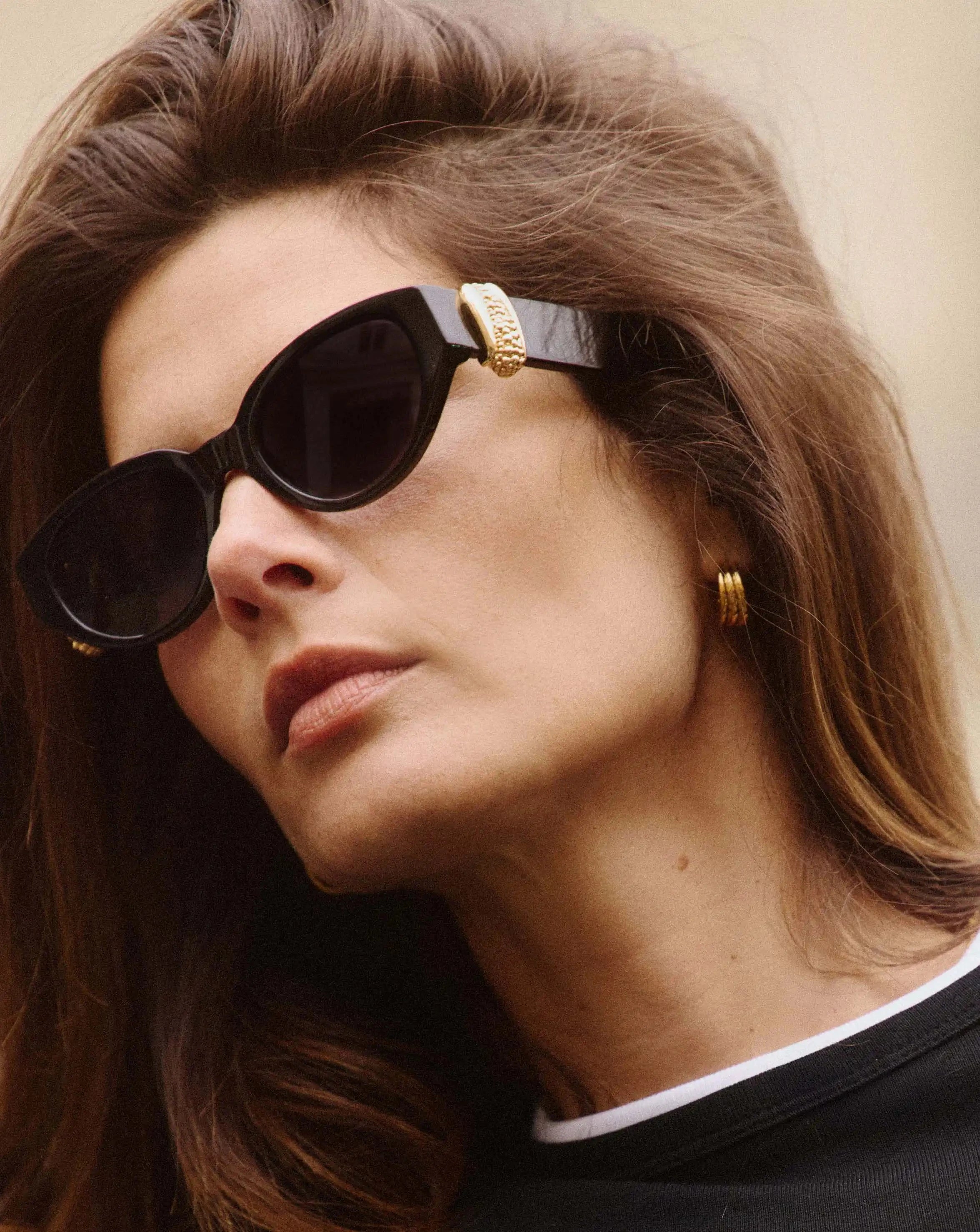 Jimmy Fairly Melissa Cat-Eye Sunglasses | Gold Plated/Black Accessories Missoma 