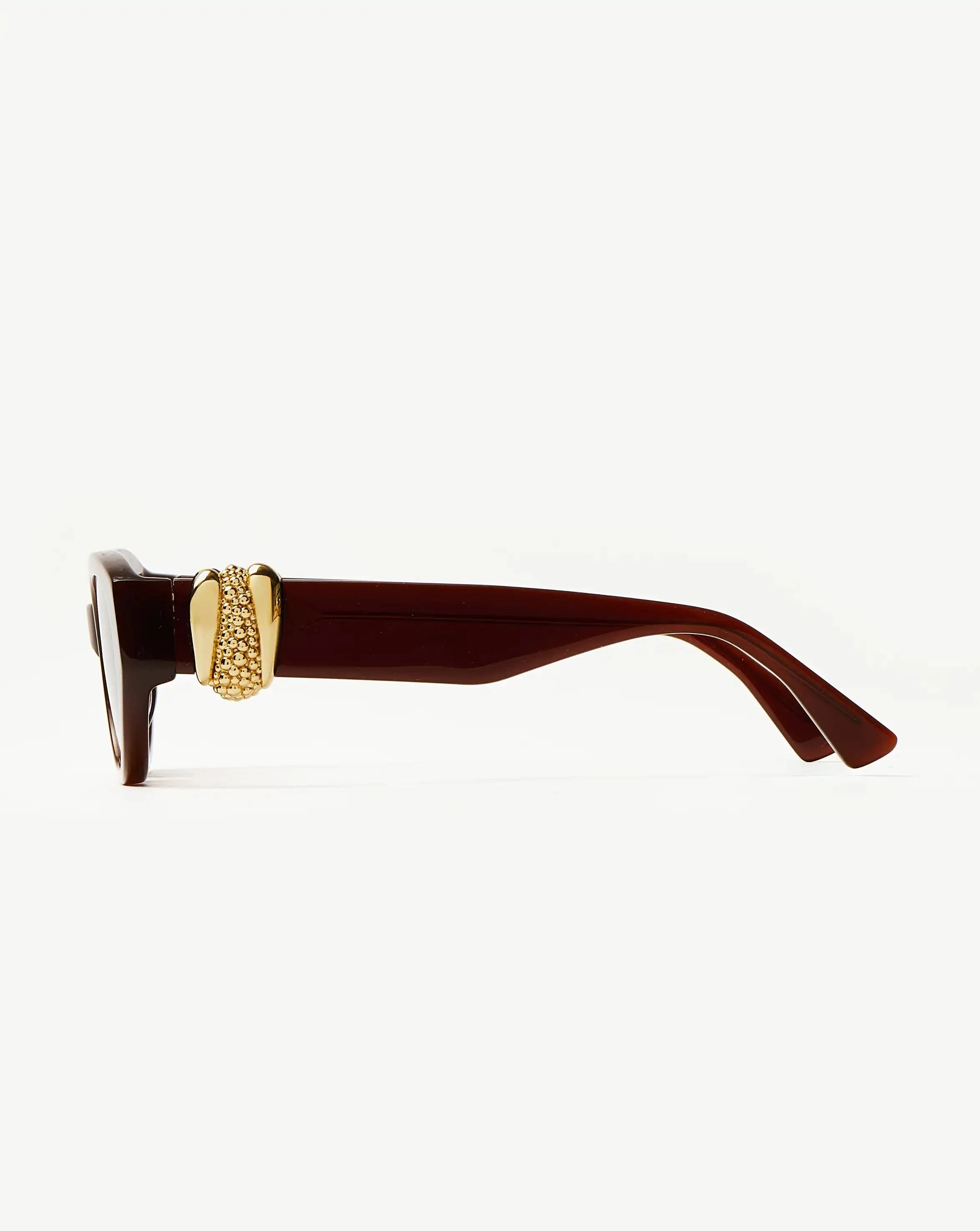 Jimmy Fairly Melissa Cat-Eye Sunglasses | Gold Plated/Brown Accessories Missoma 