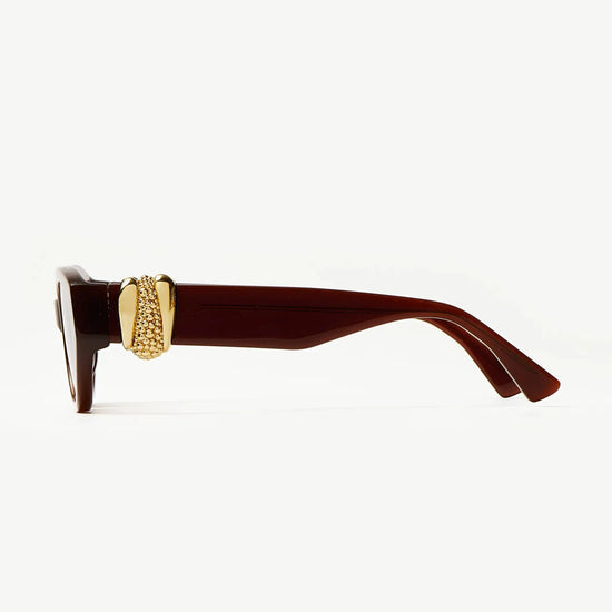Jimmy Fairly Melissa Cat-Eye Sunglasses | Gold Plated/Brown Accessories Missoma 