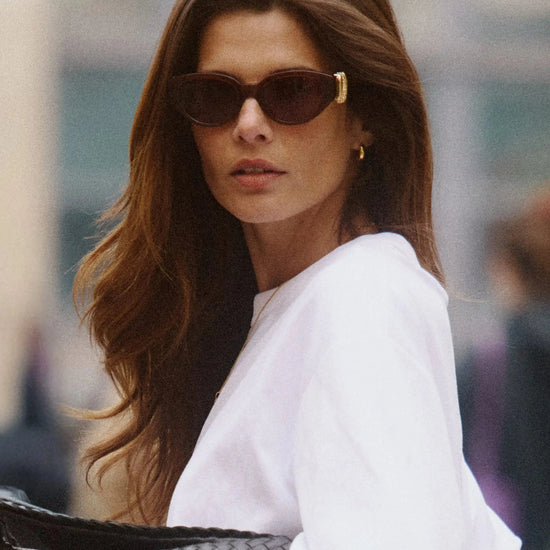 Jimmy Fairly Melissa Cat-Eye Sunglasses | Gold Plated/Brown Accessories Missoma 