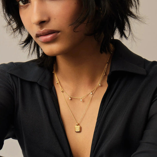 June Birthstone Pendant Necklace | 18ct Gold Vermeil/Rainbow Moonstone Necklaces Missoma 