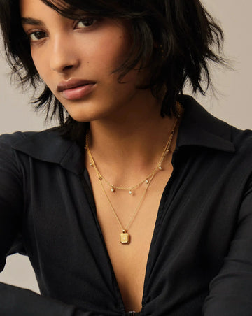 June Birthstone Pendant Necklace | 18ct Gold Vermeil/Rainbow Moonstone Necklaces Missoma 