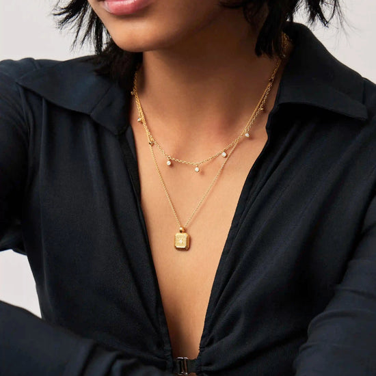 June Birthstone Pendant Necklace | 18ct Gold Vermeil/Rainbow Moonstone Necklaces Missoma 