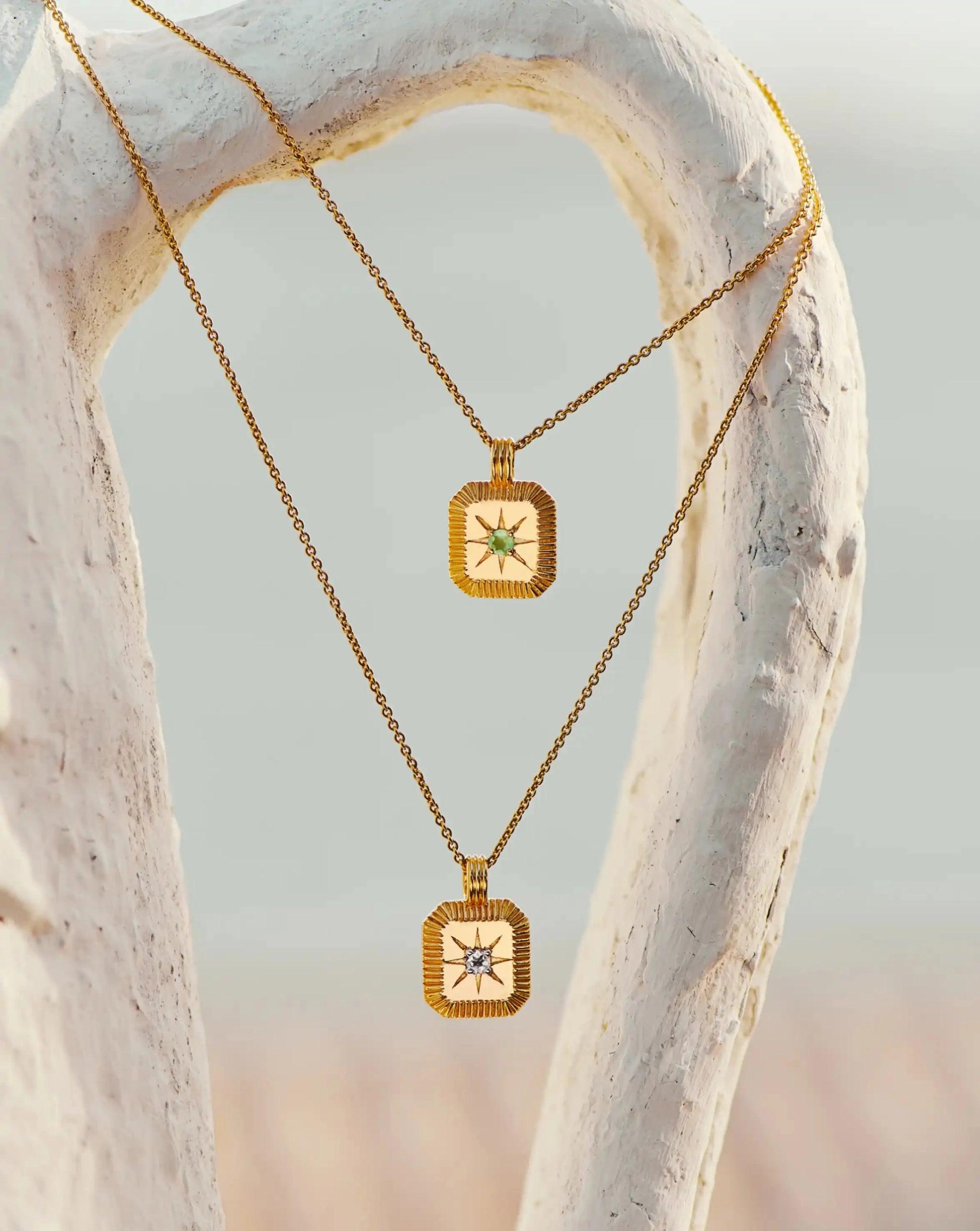 June Birthstone Pendant Necklace | 18ct Gold Vermeil/Rainbow Moonstone Necklaces Missoma 