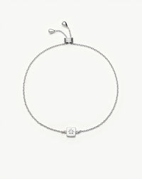 June Birthstone Slider Bracelet | Silver Plated/Rainbow Moonstone Bracelets Missoma 