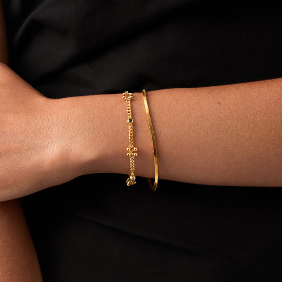 Kinetic Duality Charm Bracelet | 18ct Gold Plated Cubic Zirconia Bracelets Missoma 