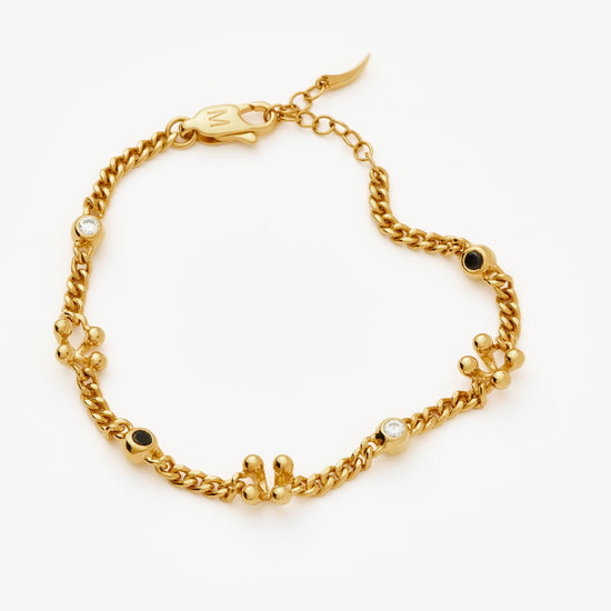 Kinetic Duality Charm Bracelet | 18ct Gold Plated Cubic Zirconia Bracelets Missoma 