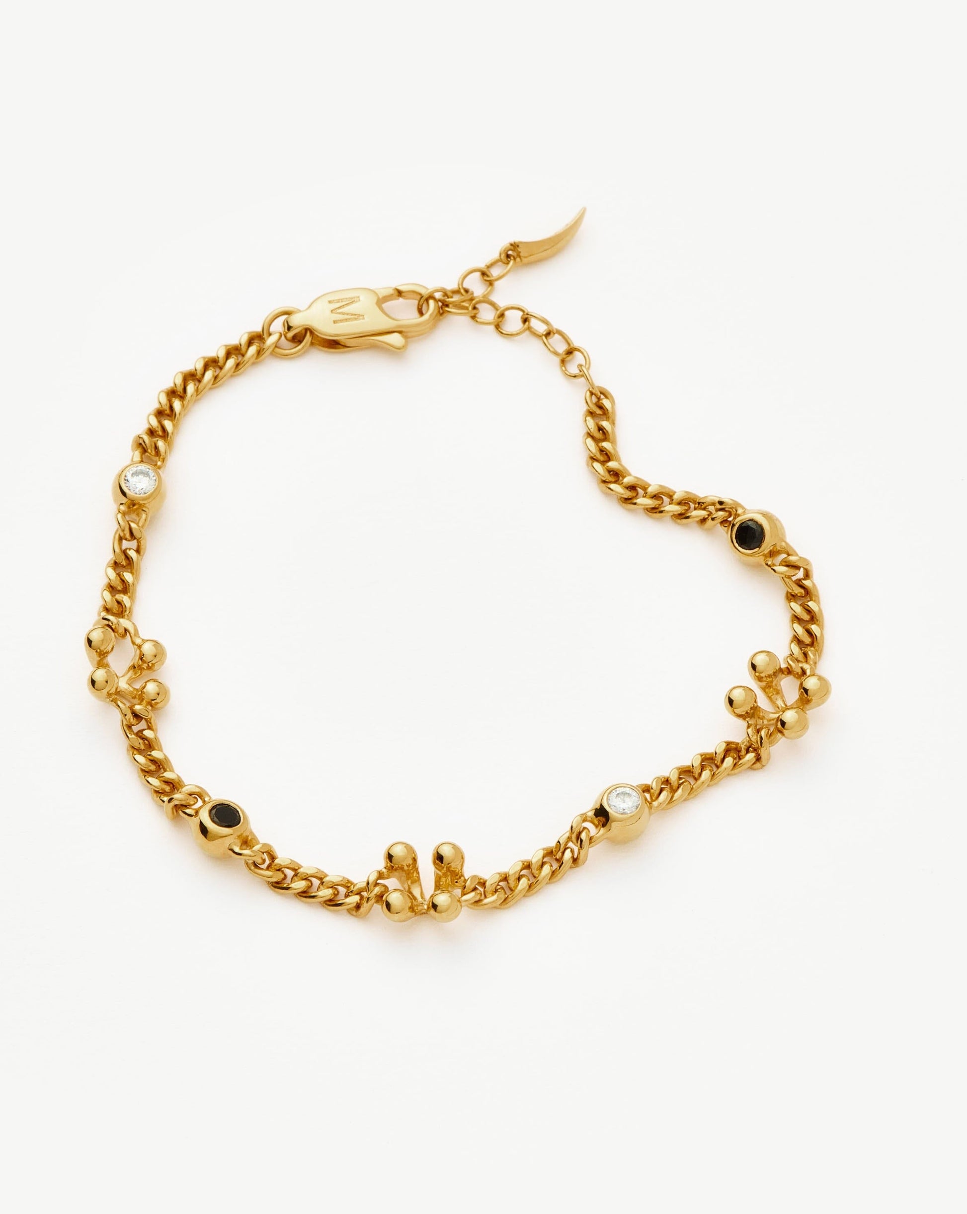 Kinetic Duality Charm Bracelet | 18ct Gold Plated Cubic Zirconia Bracelets Missoma 