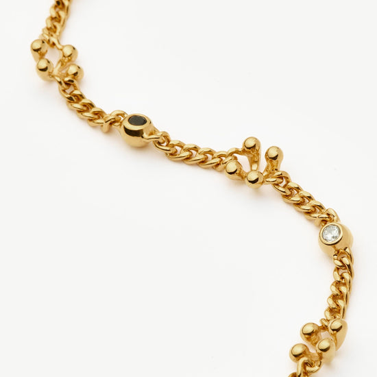 Kinetic Duality Charm Bracelet | 18ct Gold Plated Cubic Zirconia Bracelets Missoma 