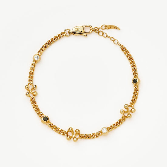 Kinetic Duality Charm Bracelet | 18ct Gold Plated Cubic Zirconia Bracelets Missoma 