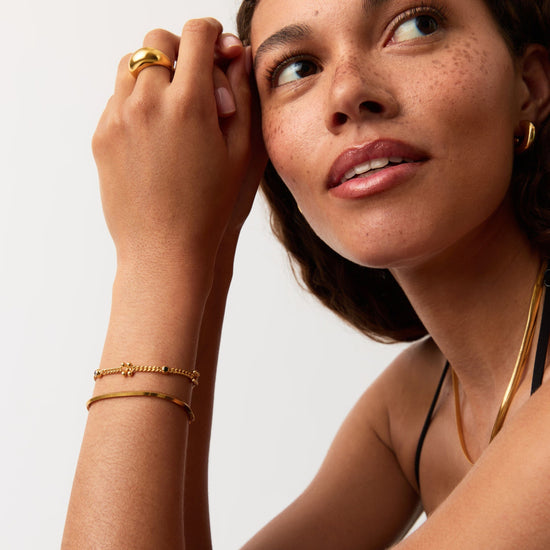 Kinetic Duality Charm Bracelet | 18ct Gold Plated Cubic Zirconia Bracelets Missoma 
