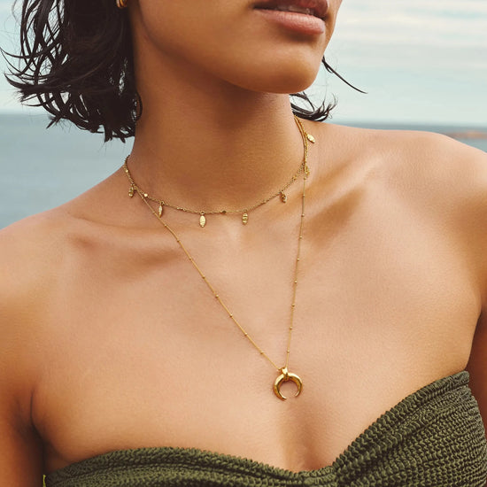 Leaf Charm Choker | 18ct Gold Vermeil Necklaces Missoma 