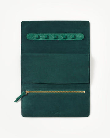 Leather Jewellery Roll | Malachite Green Accessories Missoma 