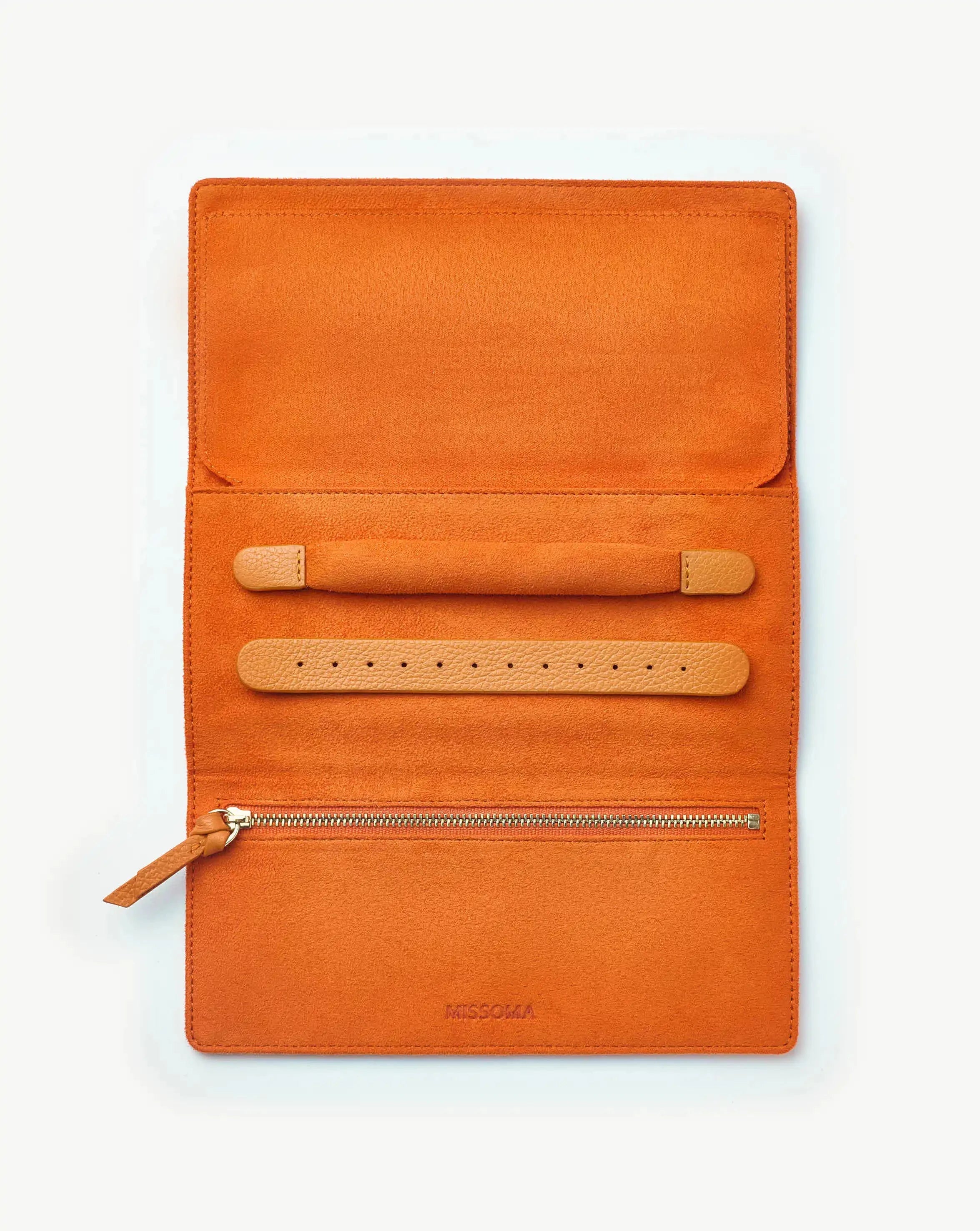 Leather Jewellery Roll | Orange Earrings Missoma 