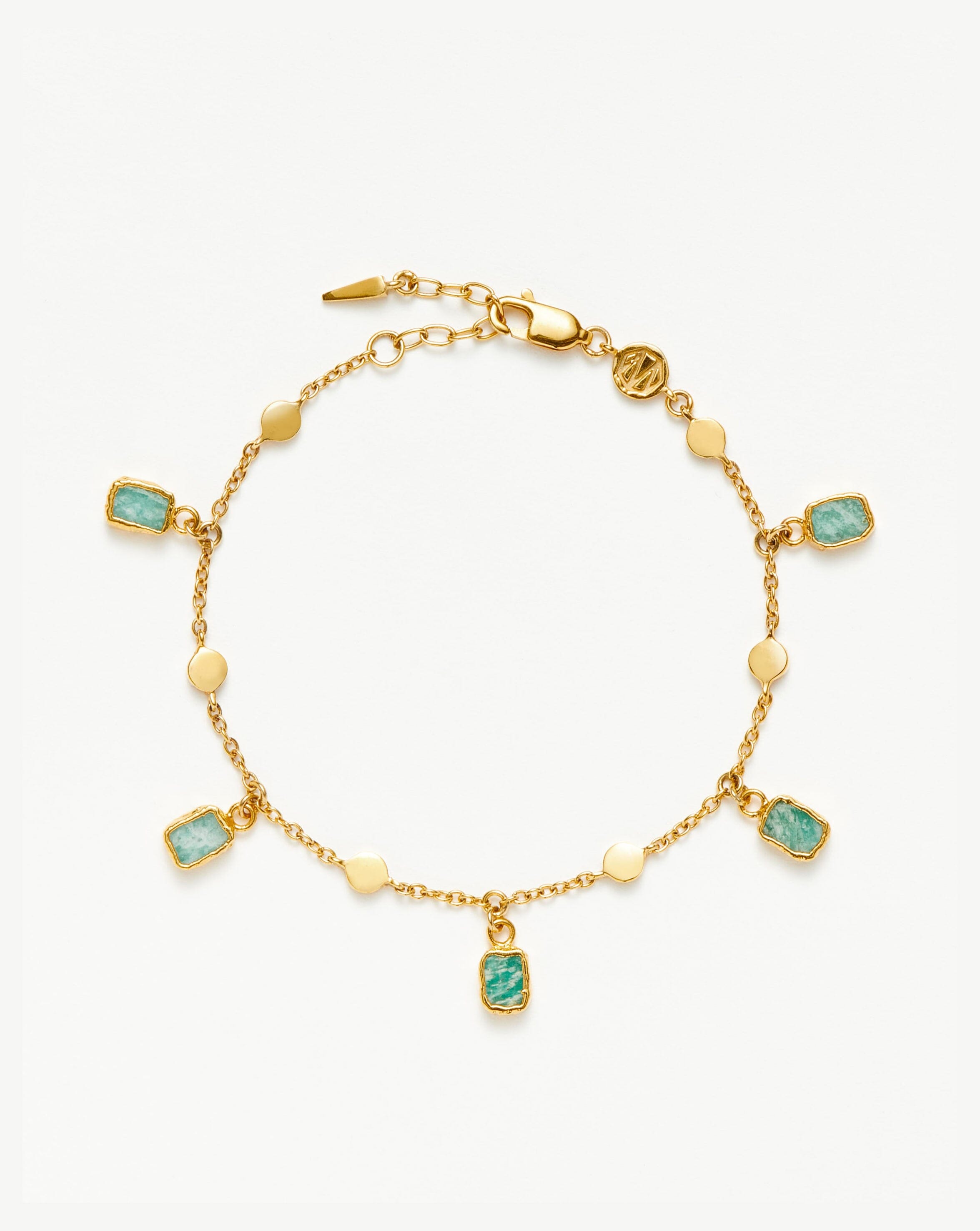 Lena Charm Bracelet | 18ct Gold Plated/Amazonite | Missoma