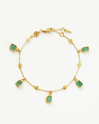 Lena Charm Bracelet | 18ct Gold Plated/Amazonite Bracelets Missoma 