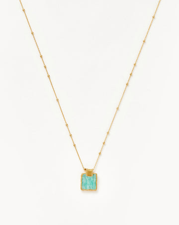 Lena Charm Necklace | 18ct Gold Plated Vermeil/Amazonite Necklaces Missoma 