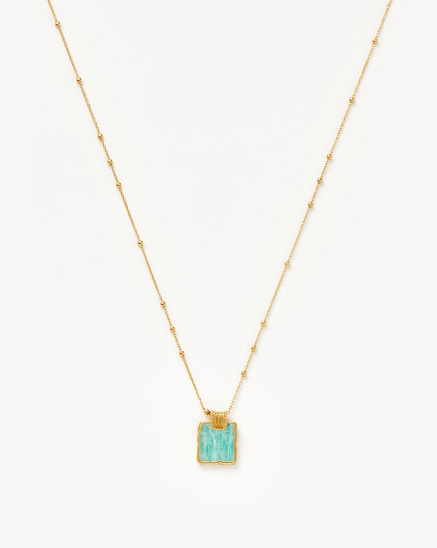 Lena Charm Necklace | 18ct Gold Plated/Amazonite