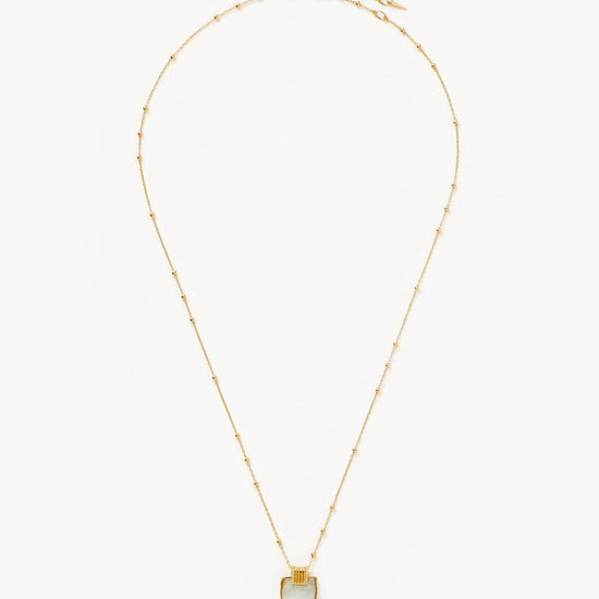 Lena Charm Necklace | 18ct Gold Plated Vermeil/Rainbow Moonstone Necklaces Missoma 