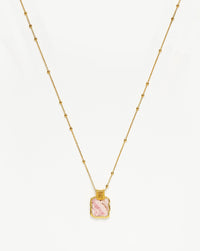 Lena Charm Necklace | 18ct Gold Plated Vermeil/Rhodochrosite Necklaces Missoma 