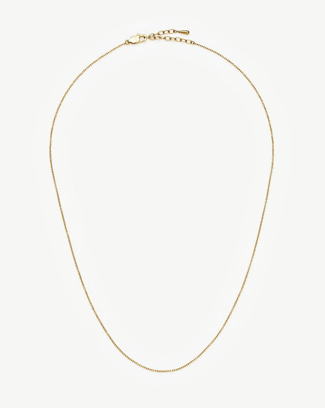 Long Trace Chain Necklace | 18ct Gold Plated