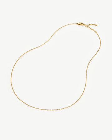 Long Trace Chain Necklace | 18ct Gold Plated Necklaces Missoma 
