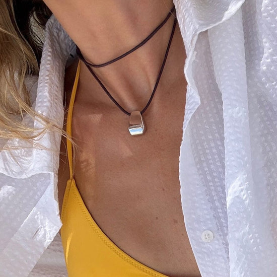 Lucy Williams Arco Cord Necklace | Silver Plated Necklaces Missoma 