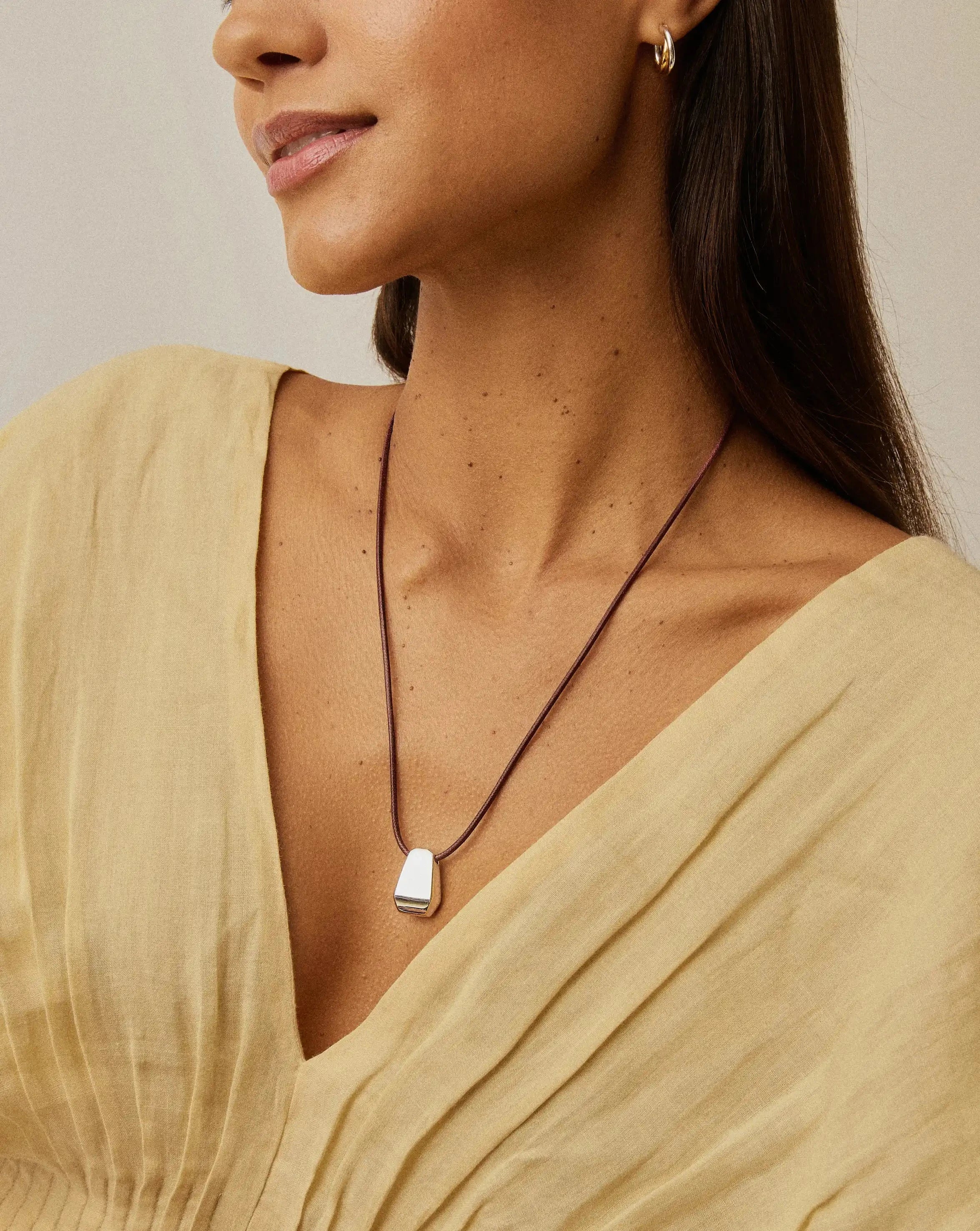 Lucy Williams Arco Cord Necklace | Silver Plated Necklaces Missoma 
