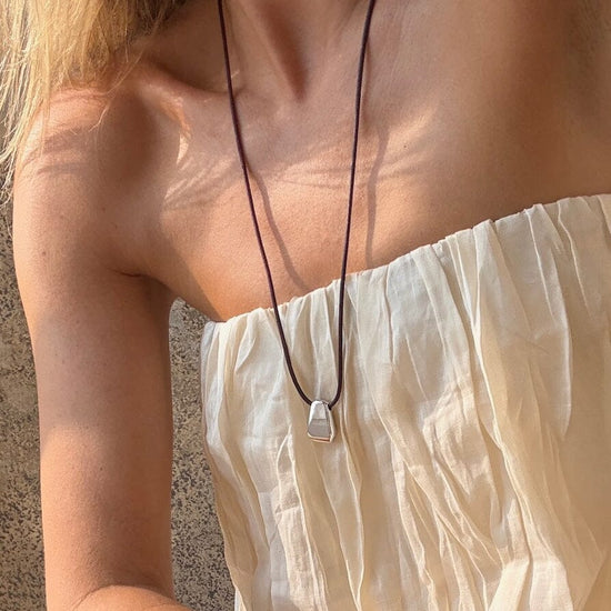 Lucy Williams Arco Cord Necklace | Silver Plated Necklaces Missoma 