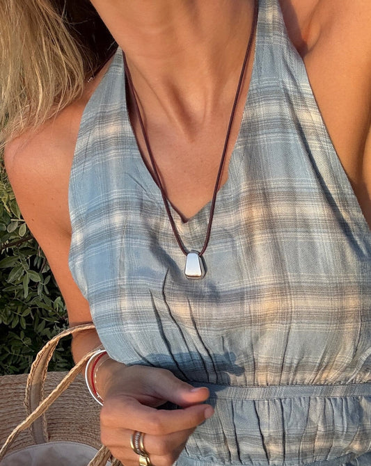 Lucy Williams Arco Cord Necklace | Silver Plated Necklaces Missoma 