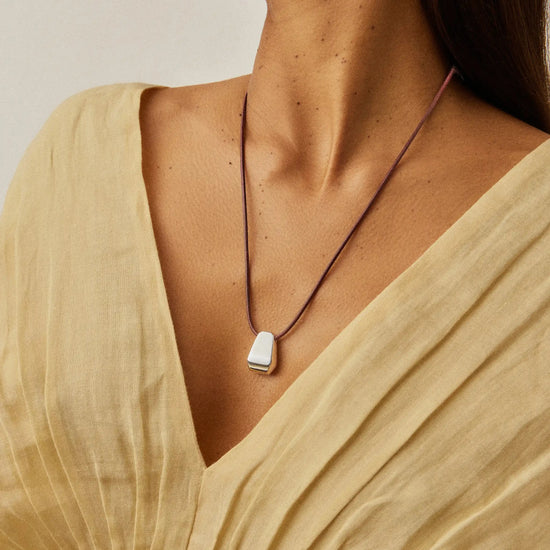 Lucy Williams Arco Cord Necklace | Silver Plated Necklaces Missoma 