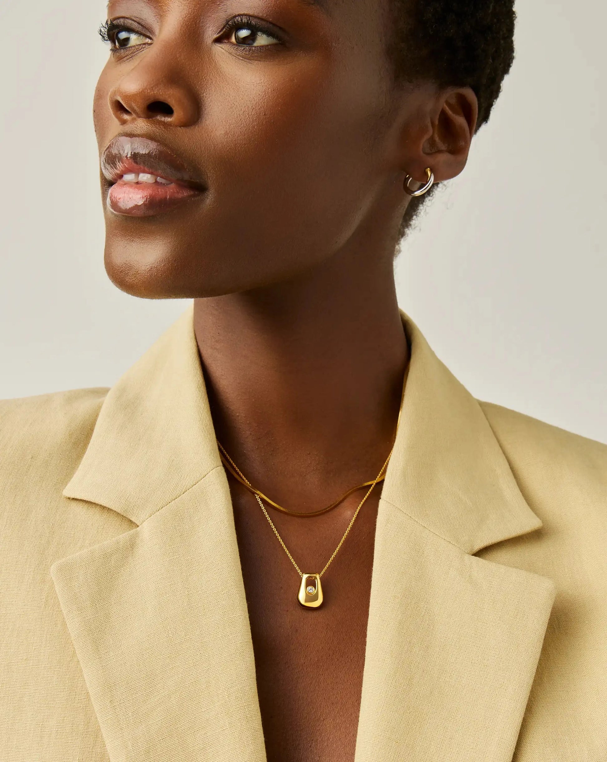 Lucy Williams Arco Pendant Necklace | 18ct Gold Vermeil Necklaces Missoma 