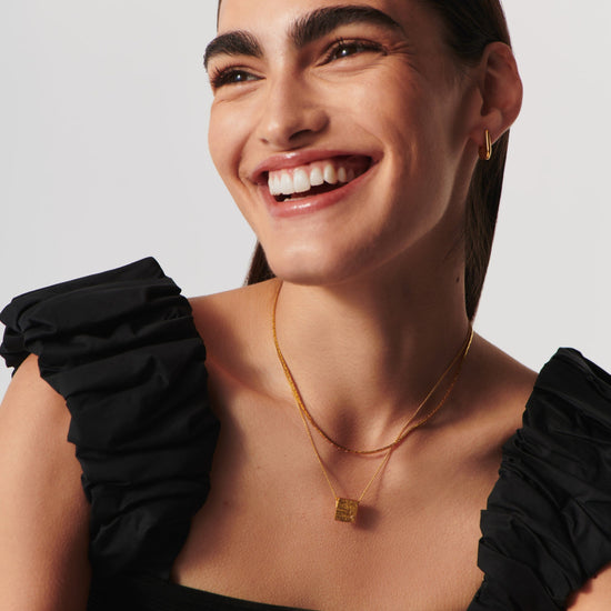 Lucy Williams Byzantine Square Coin Pendant Necklace | 18ct Gold Vermeil Necklaces Missoma 