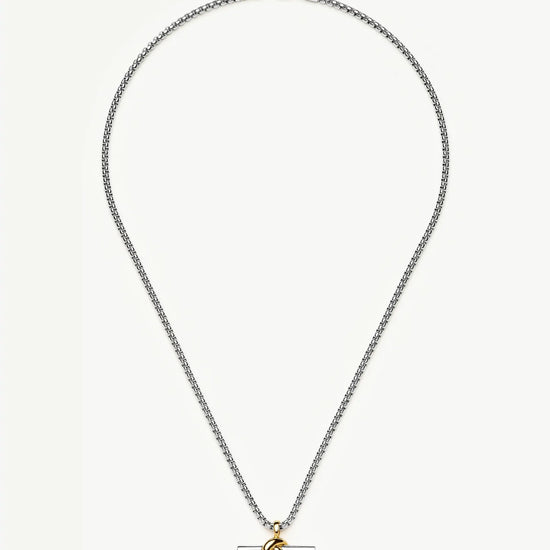 Lucy Williams Chunky Knot T-Bar Necklace | Mixed Metal Necklaces Missoma 