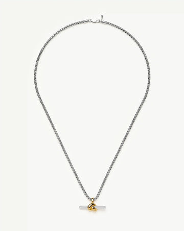 Lucy Williams Chunky Knot T-Bar Necklace | Mixed Metal Necklaces Missoma 