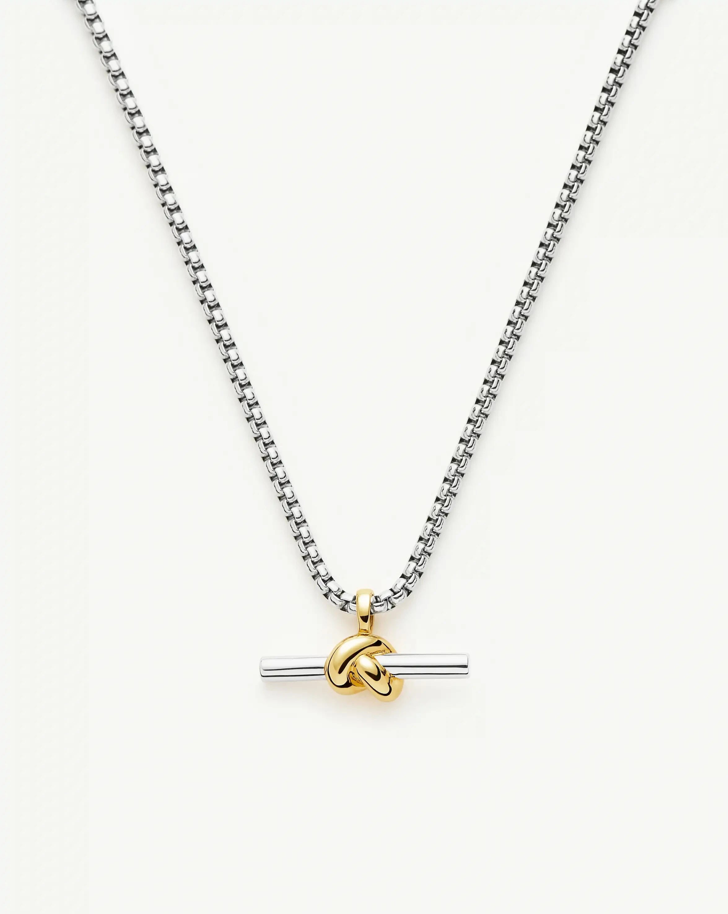 Lucy Williams Chunky Knot T-Bar Necklace | Mixed Metal Necklaces Missoma 