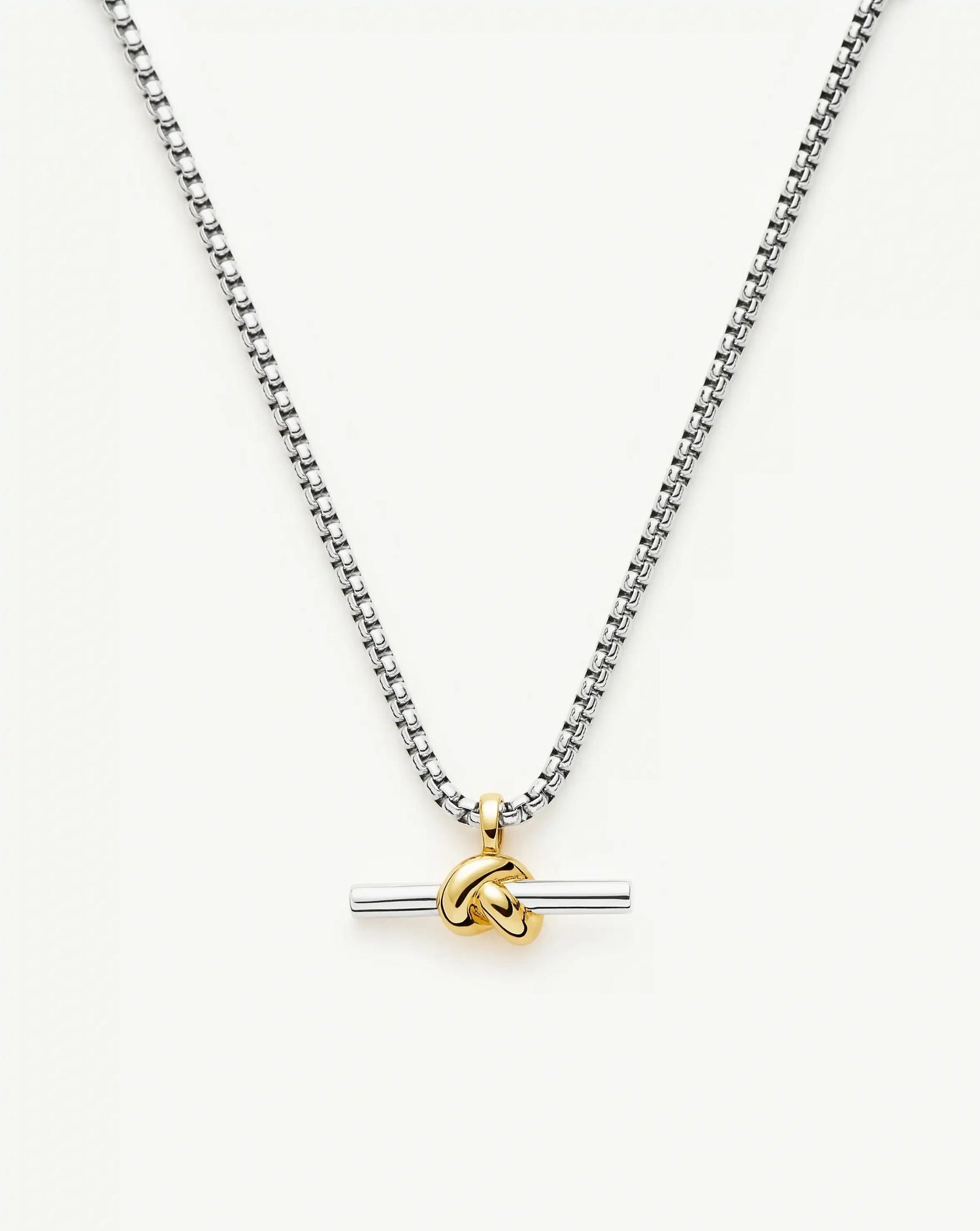 Lucy Williams Chunky Knot T-Bar Necklace | Mixed Metal Necklaces Missoma 