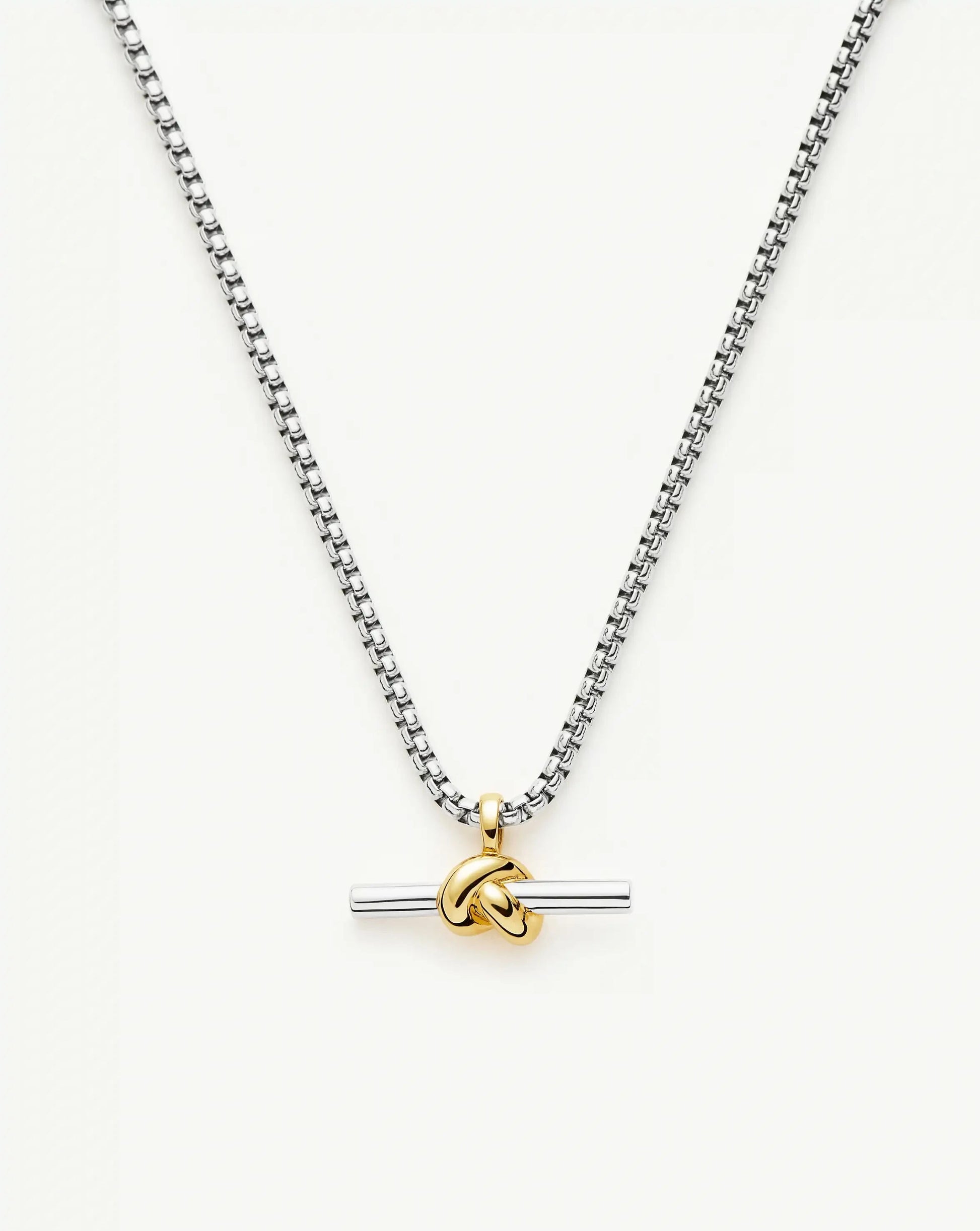Lucy Williams Chunky Knot T-Bar Necklace | Mixed Metal Necklaces Missoma 