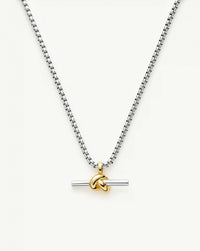 Lucy Williams Chunky Knot T-Bar Necklace | Mixed Metal Necklaces Missoma 