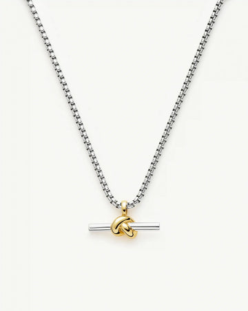 Lucy Williams Chunky Knot T-Bar Necklace | Mixed Metal Necklaces Missoma 