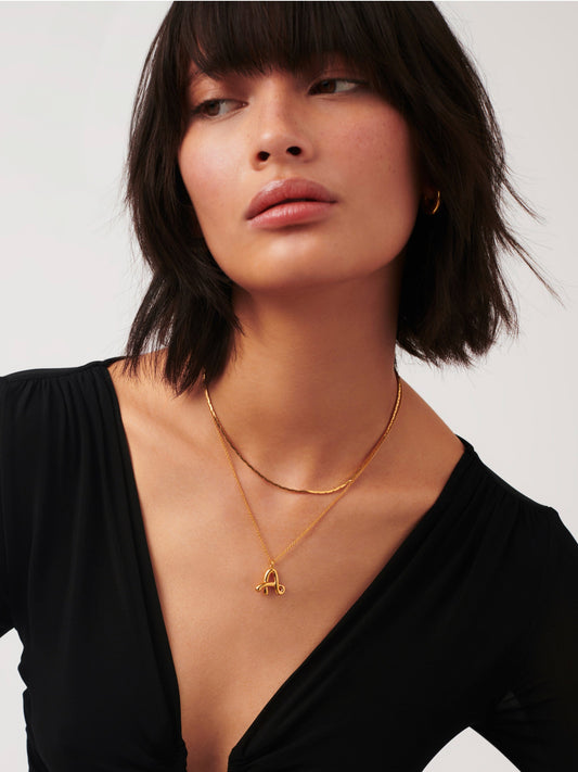 Lucy Williams Cobra Snake Chain Necklace | 18ct Gold Plated Necklaces Missoma 