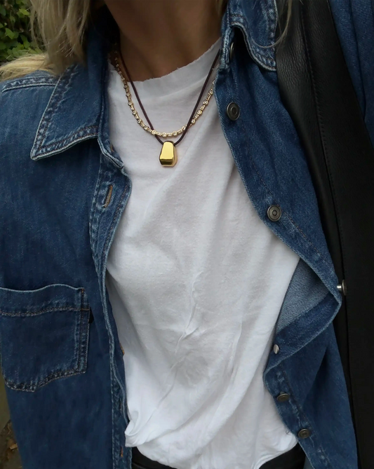 Lucy Williams Engravable Arco Cord Necklace | 18ct Gold Plated Necklaces Missoma 