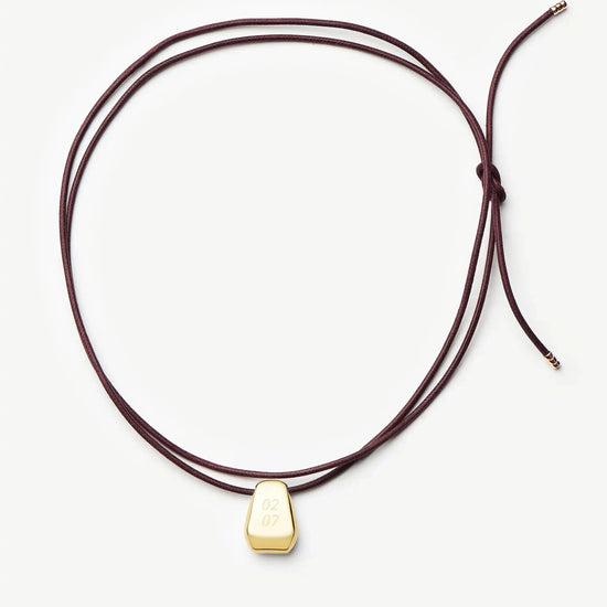 Lucy Williams Engravable Arco Cord Necklace | 18ct Gold Plated Necklaces Missoma 