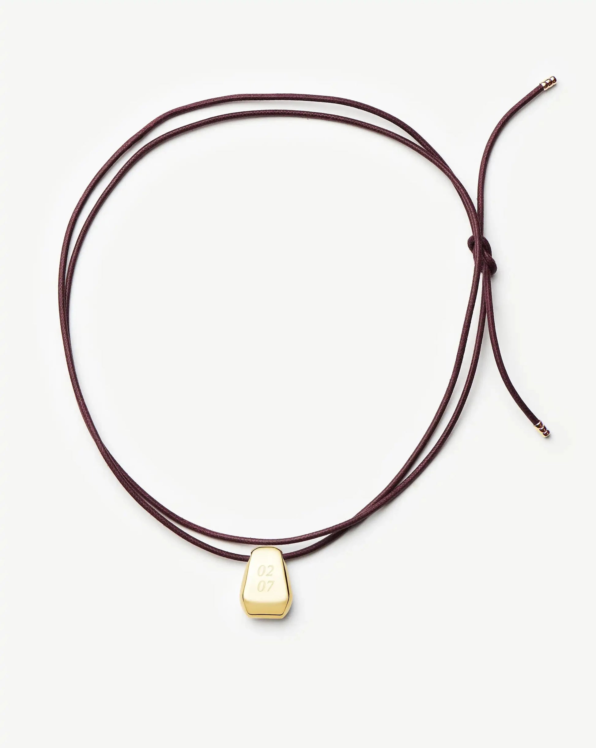 Lucy Williams Engravable Arco Cord Necklace | 18ct Gold Plated Necklaces Missoma 